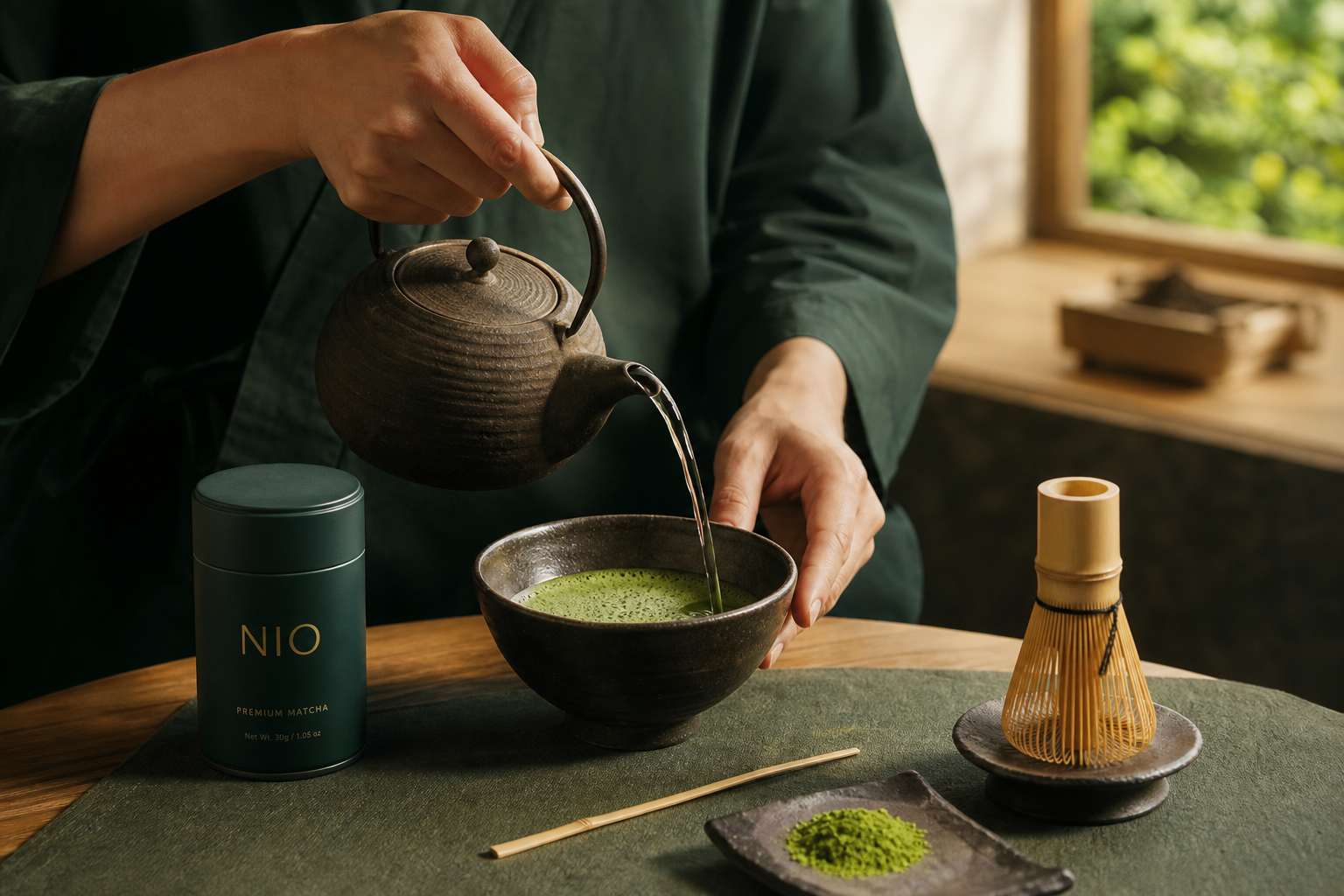 Banner intermedio lifestyle matcha premium